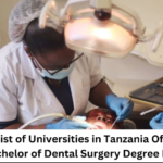 Bachelor of Dental Surgery degree program.