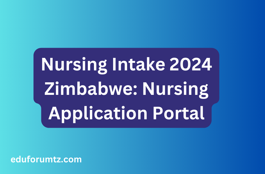 Nursing Intake 2024 Zimbabwe: Nursing Application Portal