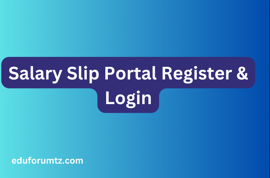 Salary Slip Portal Register & Login