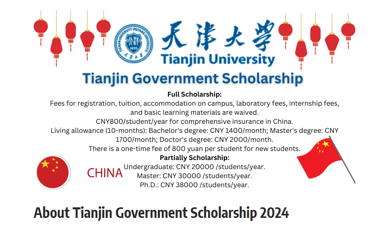 Tianjin Government Scholarship at University of Technology and Education in China
