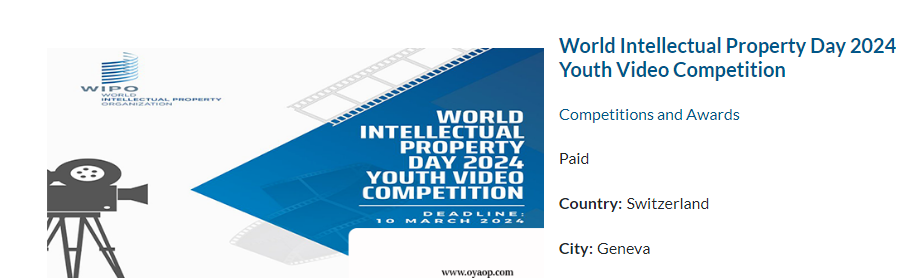World Intellectual Property Day Video Competition
