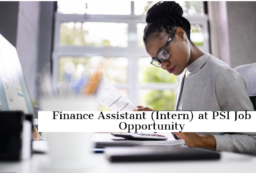 Finance Assistant (Intern) at PSI Job Opportunity