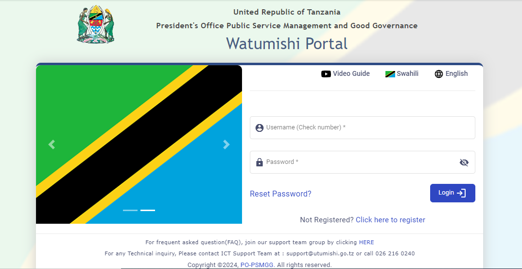 Utumishi Portal Registration