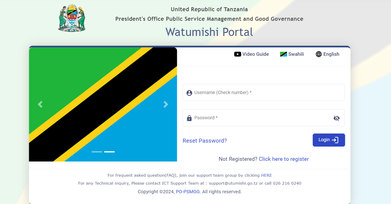 ESS Utumishi Login| Employee Self Service Portal