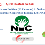 Various Positions (10 Vacancies) At National Insurance Corporation Tanzania Ltd (NIC) 2024