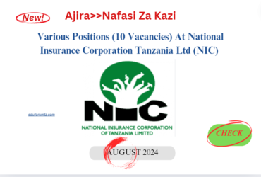 Various Positions (10 Vacancies) At National Insurance Corporation Tanzania Ltd (NIC) 2024