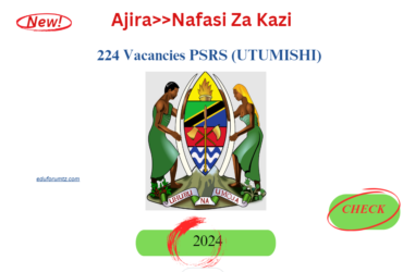 Nafasi za Kazi 224 Vacancies PSRS (UTUMISHI)