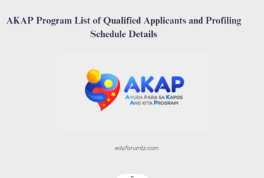 AKAP Program List of Qualified Applicants and Profiling Schedule Details