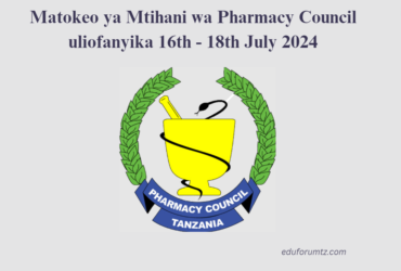 Matokeo ya Mtihani wa Pharmacy Council