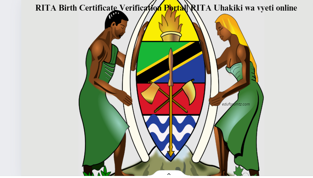 RITA Birth Certificate Verification Portal| RITA Uhakiki wa vyeti online