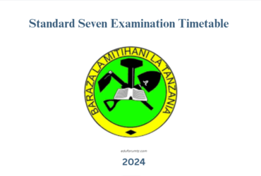 Standard Seven Examination Timetable