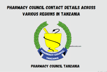 Pharmacy Council Contact Details across Various Regions in Tanzania