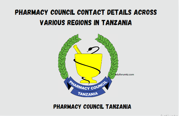 Pharmacy Council Contact Details across Various Regions in Tanzania