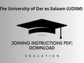 UDSM Joining instructions PDF