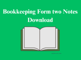 Bookkeeping Form two Notes Download