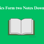 Physics Form two Notes Download