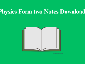 Physics Form two Notes Download