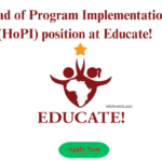 Head of Program Implementation (HoPI) position at Educate!